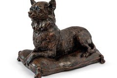 bronze dog urn - chihuahua