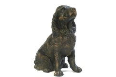 bronze dog urn - cocker spaniel