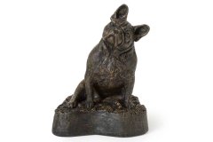 bronze dog urn - french-bulldog