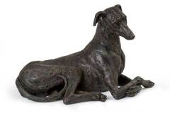 bronze dog urn - greyhound