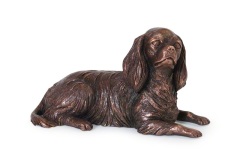 bronze dog urn - king charles spaniel