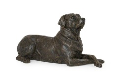 bronze dog urn - labrador