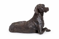 bronze dog urn - pointer