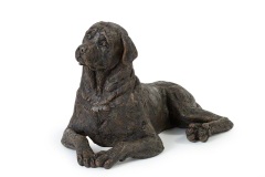 bronze dog urn - rottweiler