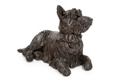 bronze dog urn - west highland terrier