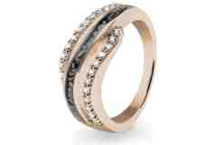 Rose gold and black ring