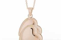 Double heart necklace