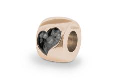 Black and rose gold charm