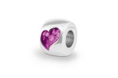 Silver and pink charm