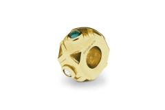 Aqua and gold  charm