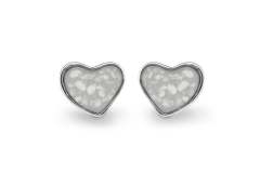 White and silver earrings