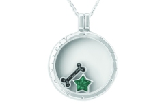 Glass Locket silver