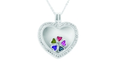 Glass Locket silver