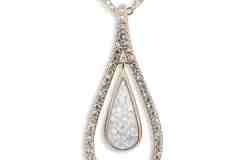 Rose gold and white necklace