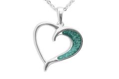 Silver and aqua necklace
