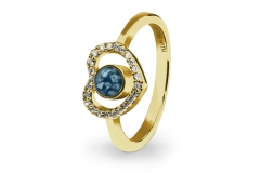 Gold heart ring