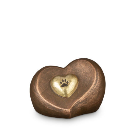 Ceramic Brass Effect Love Heart