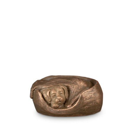 Ceramic Brass effect Sleeping Dog