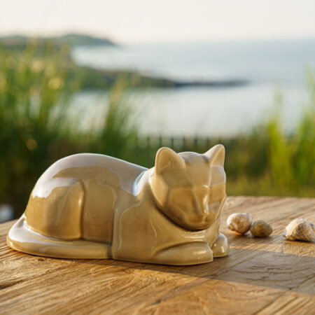 Ceramic Cat Figure Urns