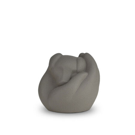 Porcelain Dog in Hand - Grey