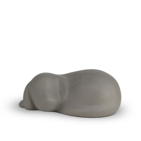 Porcelain Dog Sleeping - Grey