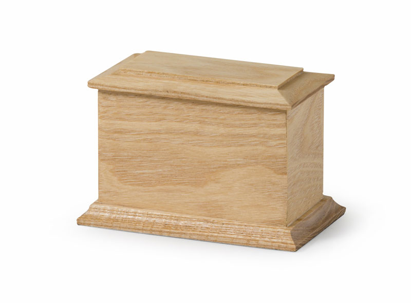 Wooden pet caskets Arun Natural Ash