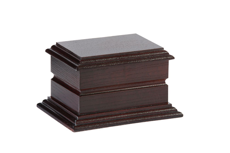 Wooden pet caskets Linfield Mahongony Oak