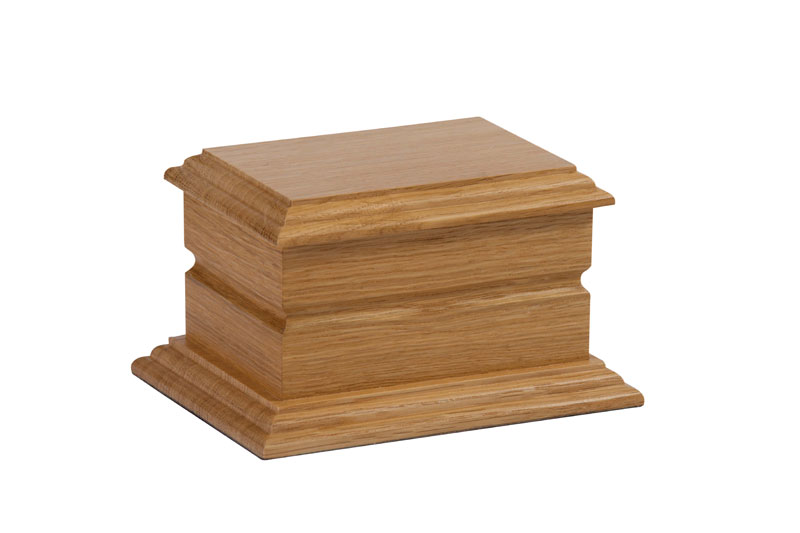Wooden pet caskets Linfield Natural Oak