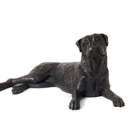 bronze dog urn boxer