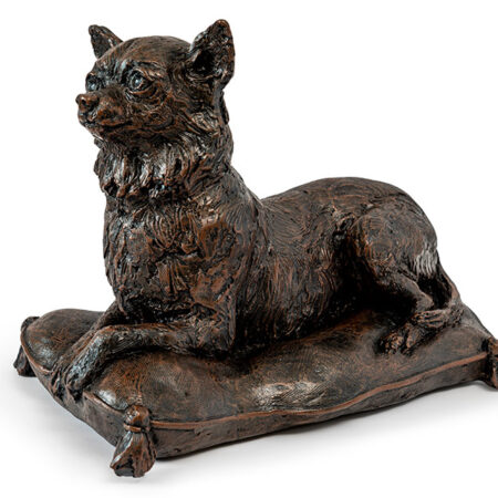 bronze dog urn chihuahua