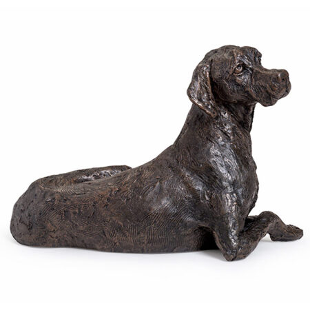 bronze dog urn pointer