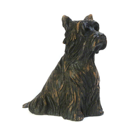 bronze dog urn yorkshire terrier
